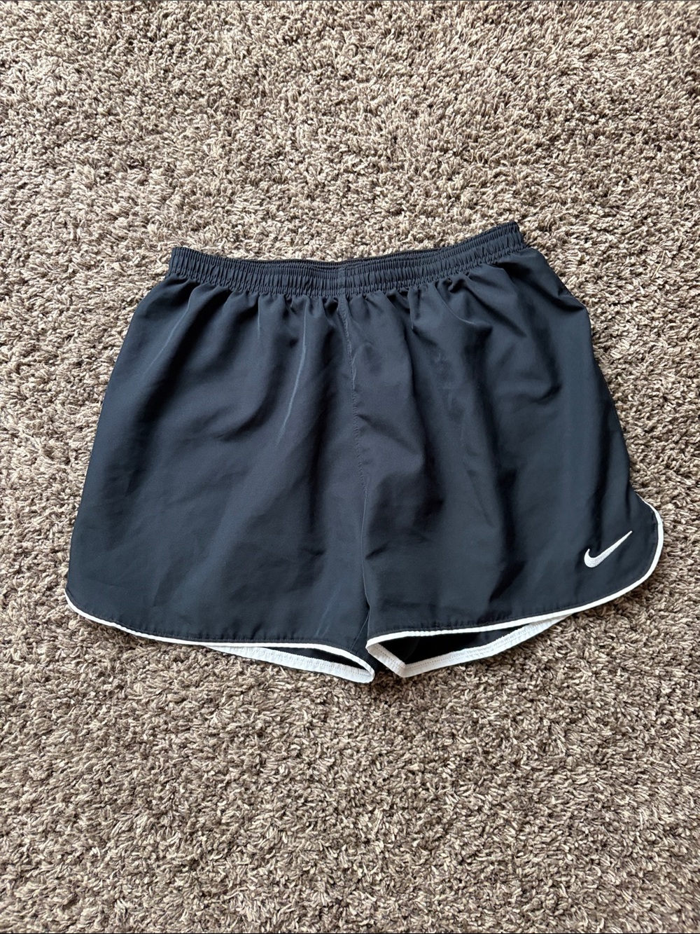 Nike Women’s Black Athletic Shorts with White Trim